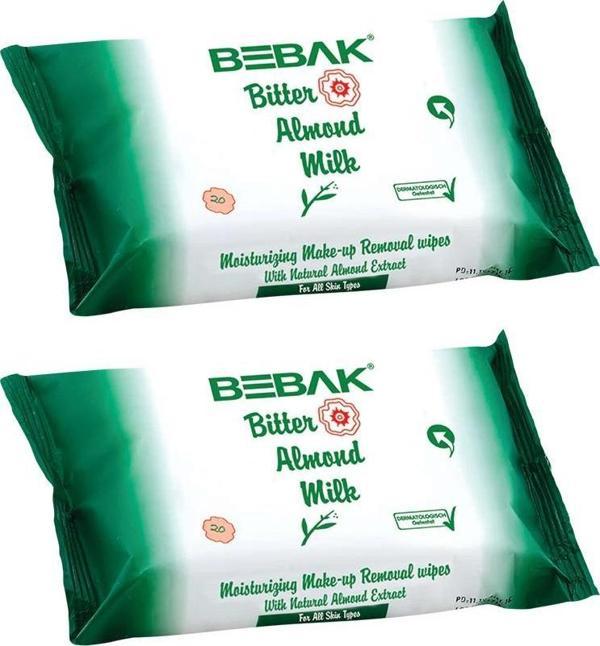 Bebak Acı Badem Makyaj Temizleme Mendili 20 Adet X 2 - Image 1
