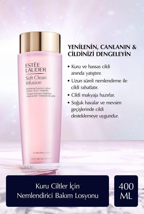 Estee Lauder Losyon - Soft Clean Infusion Kuru Ciltler İçin Nemlendirici Bakım Losyonu - 400 ml - Image 1