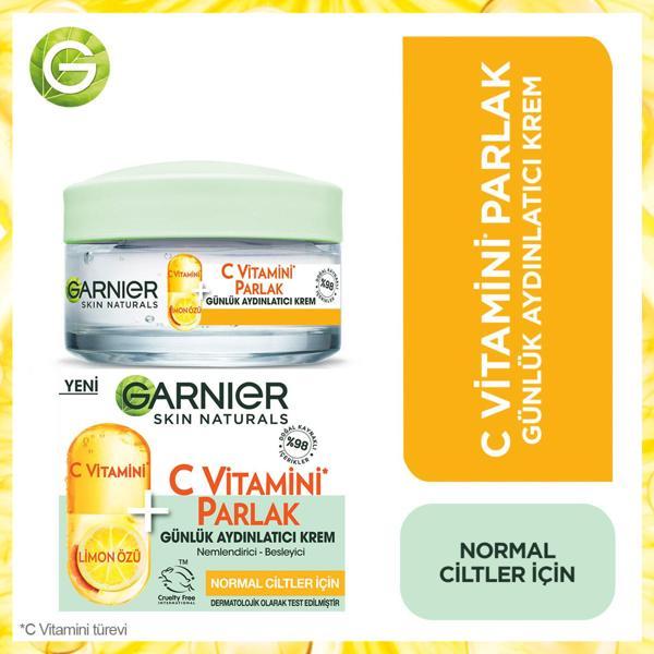 Garnier C Vitamini Parlak Günlük Aydınlatıcı Nemlendirici Krem 50 ml - Image 1