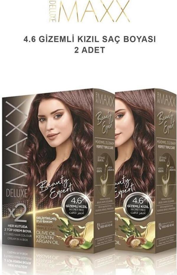 Maxx Deluxe Saç Boyası 4.6 Gizemli Kızıl  X2 - Image 1