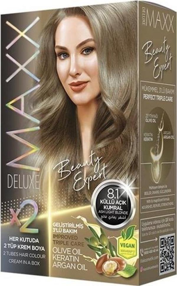Maxx Deluxe Saç Boyası 8.1 Küllü Açık Kumral - Image 1