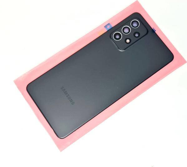 Tkgz Samsung Galaxy A52 A525 Arka Pil Batarya Kapağı (FULL Kamera Lensli) SİYAH - Image 1