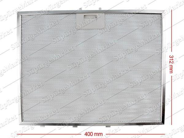 SüpürgeMarket Aspiratör & Davlumbaz Tel Filtresi 400x312mm - 4 Tırnaklı - Image 1
