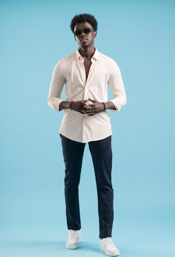 Paul Martin Regular Fit Yaka Düğmeli Pamuklu Likralı Gömlek - Image 1