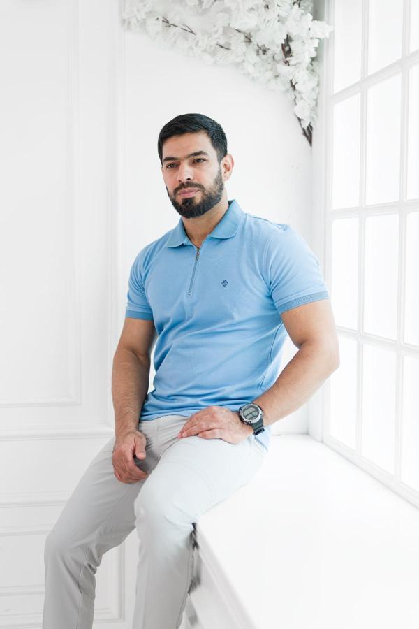 Paul Martin Fermuarlı Polo Yaka %100 Pamuk Regular Fit T-shirt - Image 1