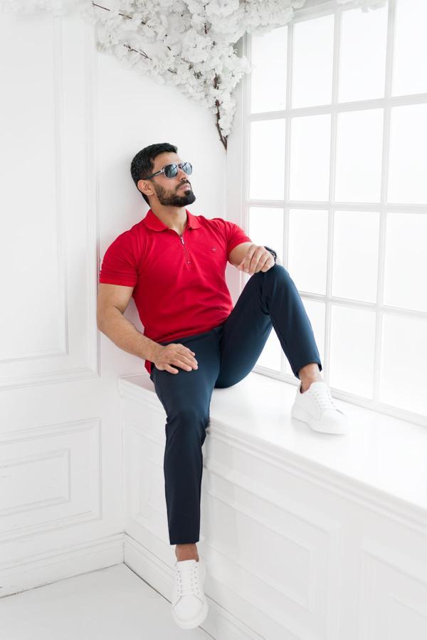 Paul Martin Fermuarlı Polo Yaka %100 Pamuk Regular Fit T-shirt - Image 1