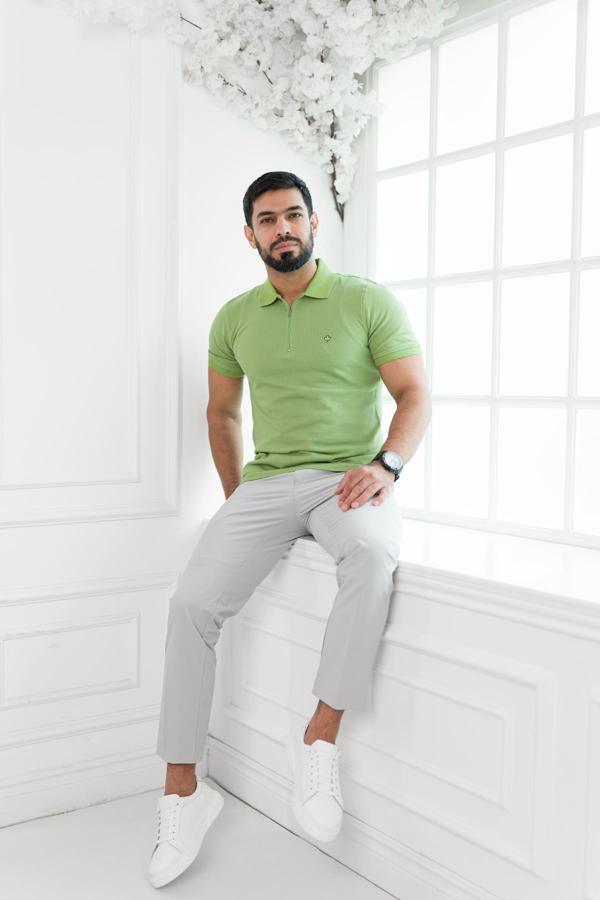 Paul Martin Fermuarlı Polo Yaka %100 Pamuk Regular Fit T-shirt - Image 1