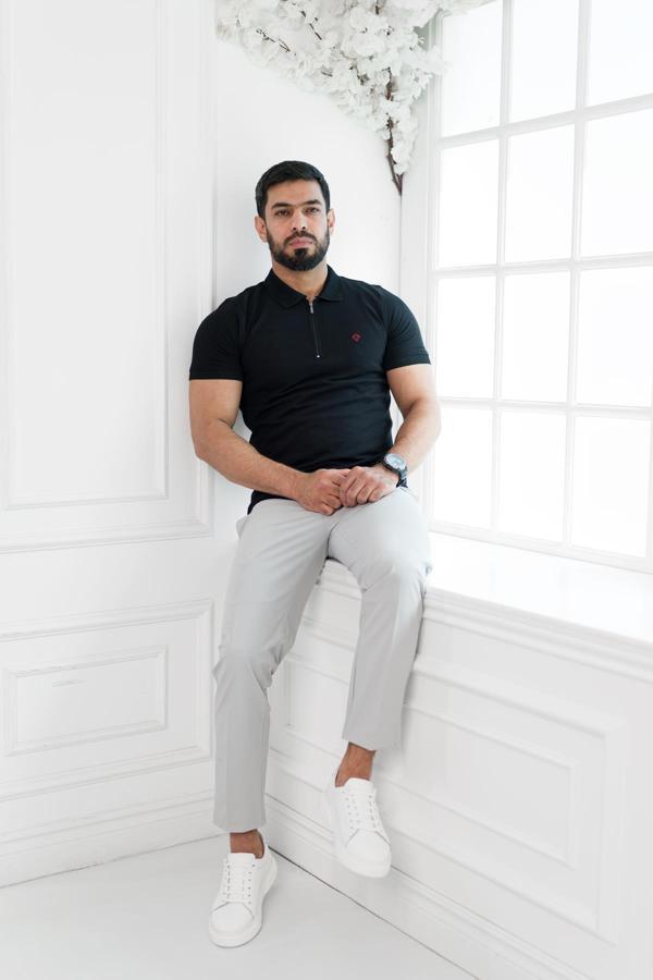 Paul Martin Fermuarlı Polo Yaka %100 Pamuk Regular Fit T-shirt - Image 1