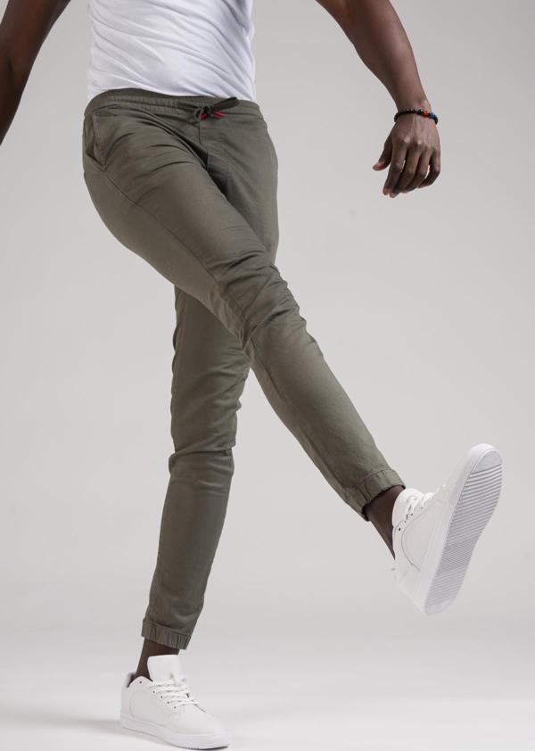 FBI Jeans Dar Ve Lastikli Paça Beli İplikli Kanvas Kumaş Slimfit Jogger Pantolon - Image 1