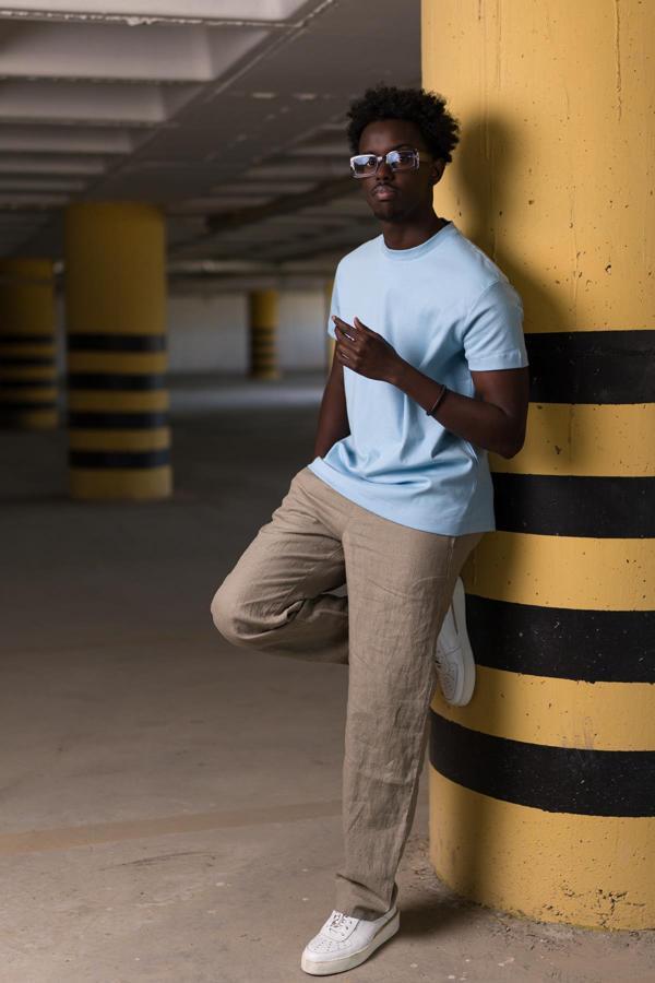 Bisiklet Yaka %100 Pamuklu Basic Oversize (Geniş Model) T-shirt - Image 1