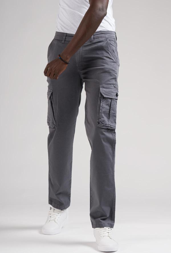 FBI Jeans Mevsimlik Kanvas Kumaş Regular Fit Boru Paça Kargo Pantolon - Image 1