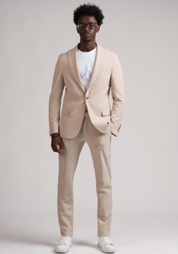 Adimo Slimfit Sivri Yaka Yarım Astarlı Çift Yırtmaçlı Likralı Jogger Takım Elbise - Image 1