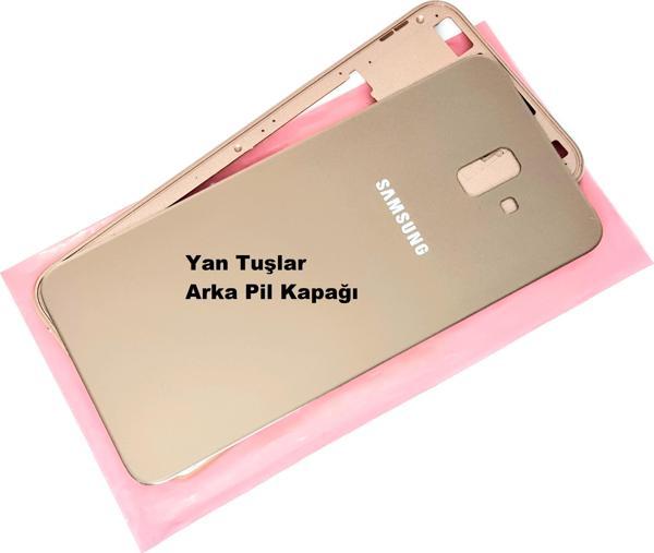 Tkgz Samsung Galaxy J6 Plus Kasa Arka Pil Batarya Kapağı GOLD - Image 1