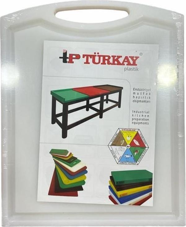 Türkay Polietilen Kesme Tahtası Tutmalı Naturel 26,5x32,5x2cm - Image 1