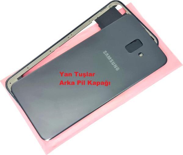 Tkgz Samsung Galaxy J6 Plus Kasa Arka Pil Batarya Kapağı SİYAH - Image 1