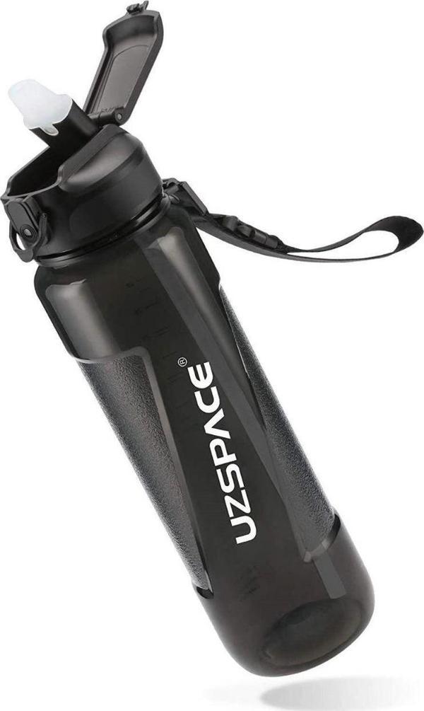 Uzspace Vagonlife 6056 850ml Siyah Pipetli Matara - Image 1