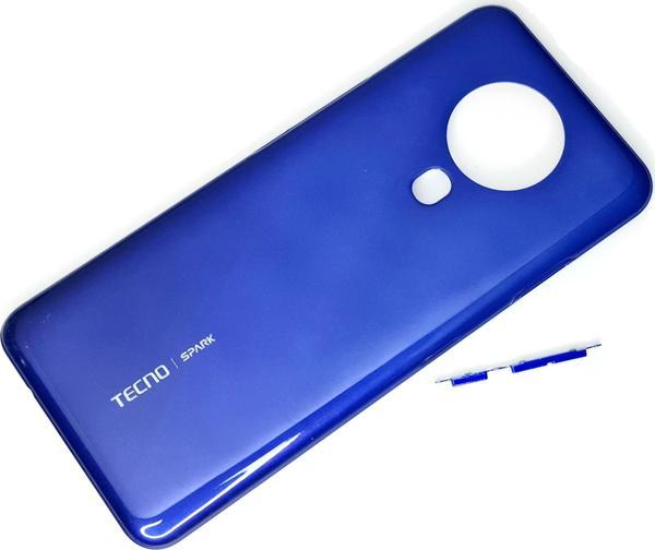 Tkgz Tecno Spark 6 (KE7) KASA Arka Pil Batarya Kapağı MAVİ - Image 1