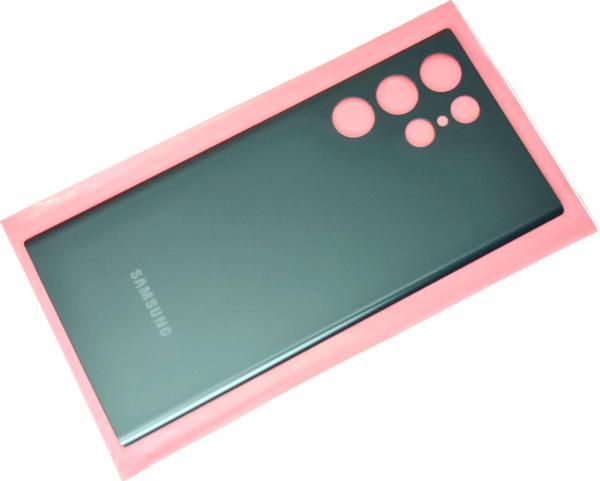 Tkgz Samsung Galaxy S22 ULTA Arka Pil Batarya Kapağı (CAM) YEŞİL - Image 1
