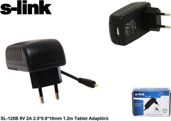 S-link SL-125B 9v 2a 2.5-0.8-10mm 1.2 Tablet Adaptörü - Image 1