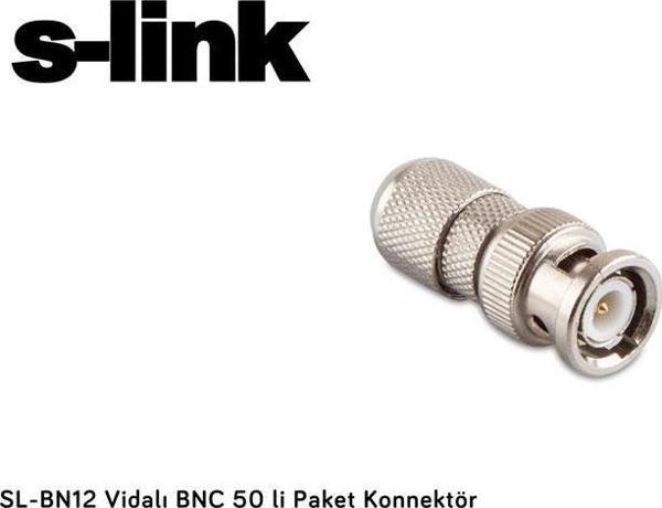 S-link SL-BN12 Vidalı BNC 50 li Paket Konnektör - Image 1