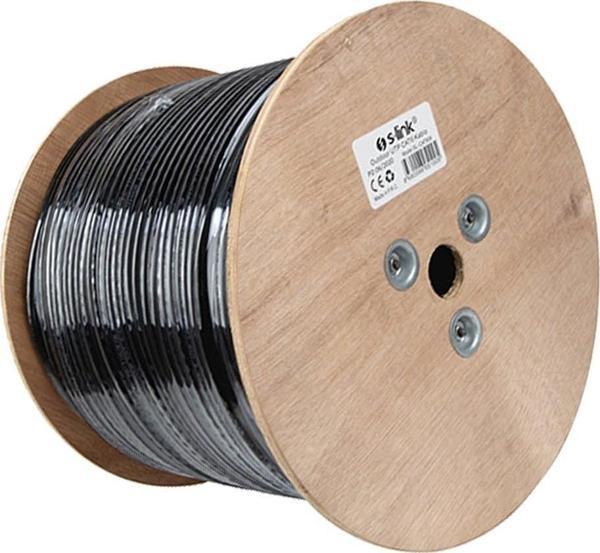 S-link SL-CAT609 305m 23AWG 0.56mm CCA Double Jack GRİ+Siyah - Image 1
