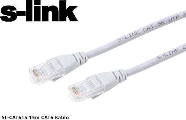 S-link sl-cat615 Cat6 15mt Gri Utp Patch Kablo - Image 1
