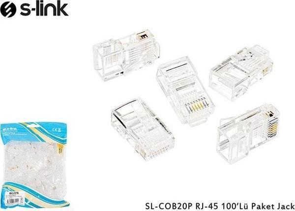 S-link SL-COB26P RJ-45 100 Lü Paket Jack FTP Yeni Nesil - Image 1