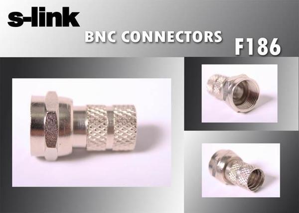 S-link SL-F186 18mm rg6 10lu Paket Erkek Konnektör - Image 1