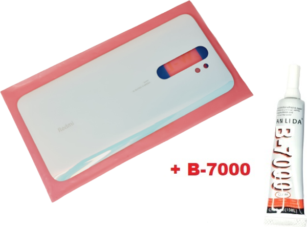 Tkgz Xiaomi Redmi Note 8 PRO Arka Pil Batarya Kapağı (CAM+B-7000) BEYAZ - Image 1