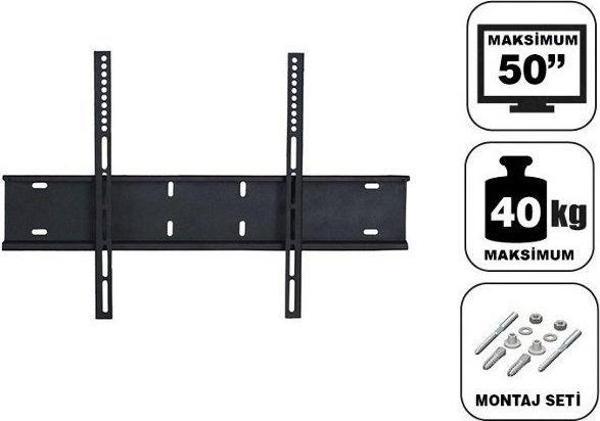 Achill 50'' - 127 Ekran Sabit Tv Askı Aparatı Tüm Tv 'ler İçin - Su Terazili - Image 1