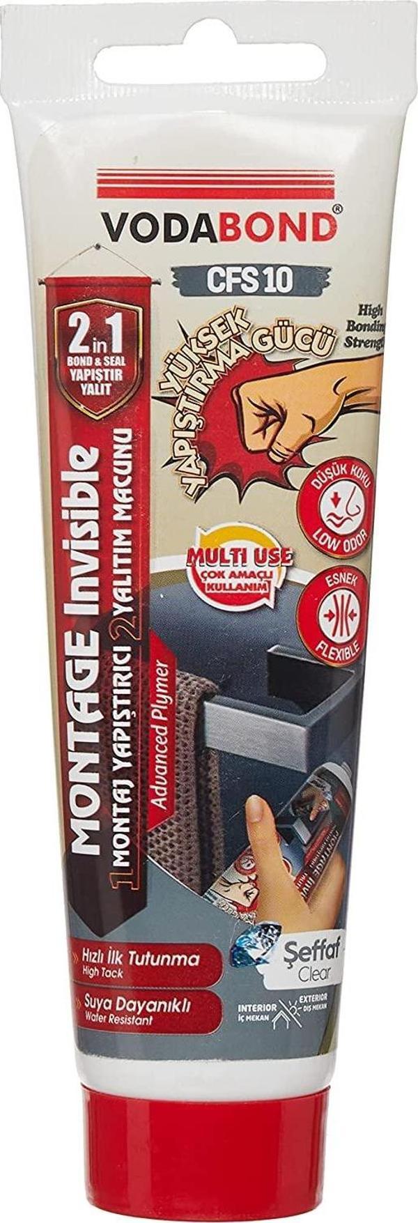 Vodaband Çok Amaçlı Montaj Yapıştırıcı Şeffaf 150Ml - Image 1