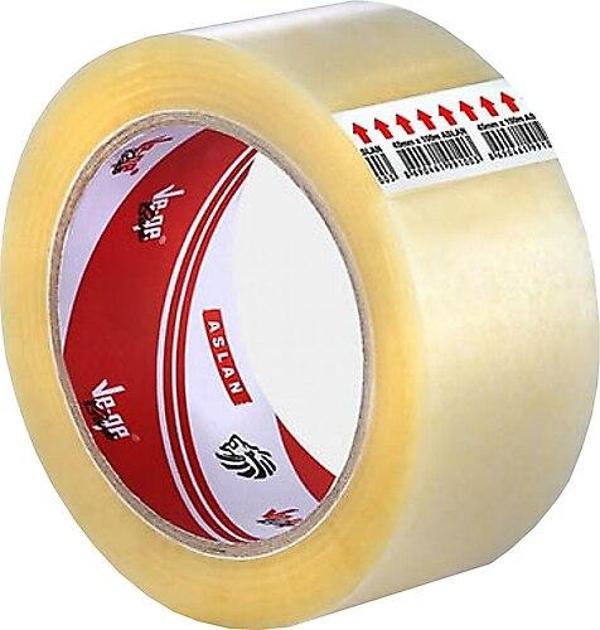 vege Koli Bandı Aslan 45 mm x 100m Şeffaf x 6 Adet - Image 1