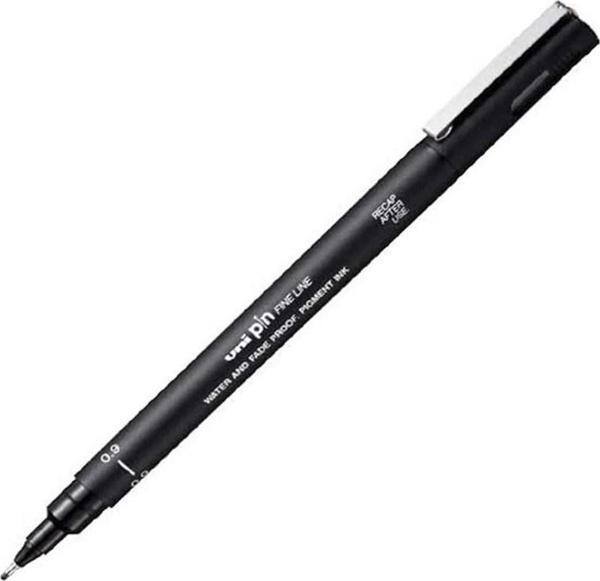 UNI DRAWING PEN PIN09-200 0.9 SIYAH - (12 Adet) - Image 1