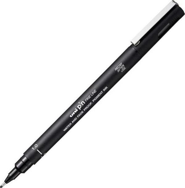 UNI DRAWING PEN PIN10-200 1.0 SIYAH - (12 Adet) - Image 1