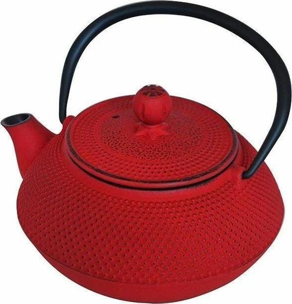 Bambum Linden Sümbül Döküm Demlik 750 ml Kırmızı T2765 - Image 1