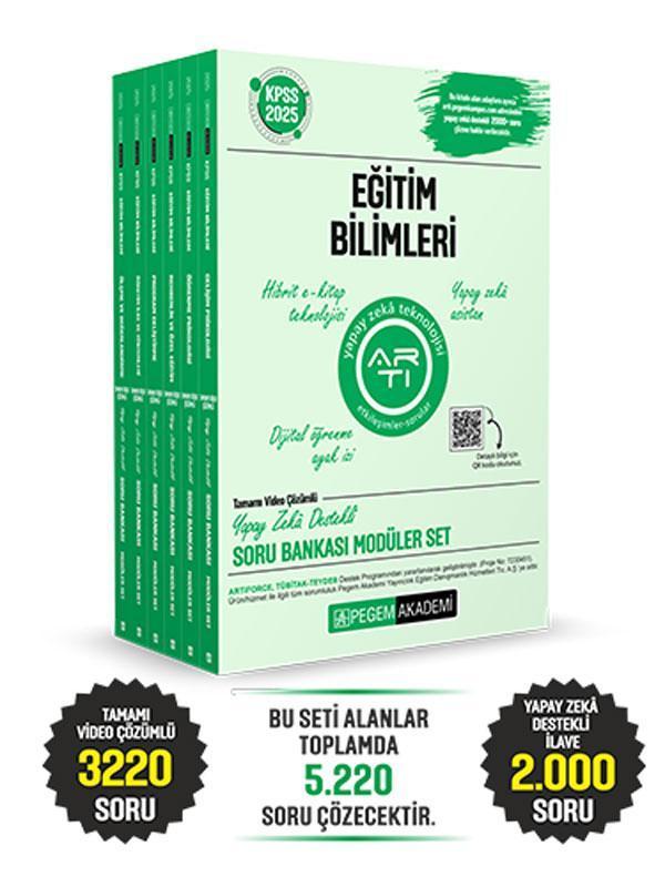 2025 KPSS Eğitim Bilimleri Tamamı Video Çözümlü Soru Bankası Modüler Seti - (6 Kitap) - Pegem Akademi Yayıncılık - Image 1