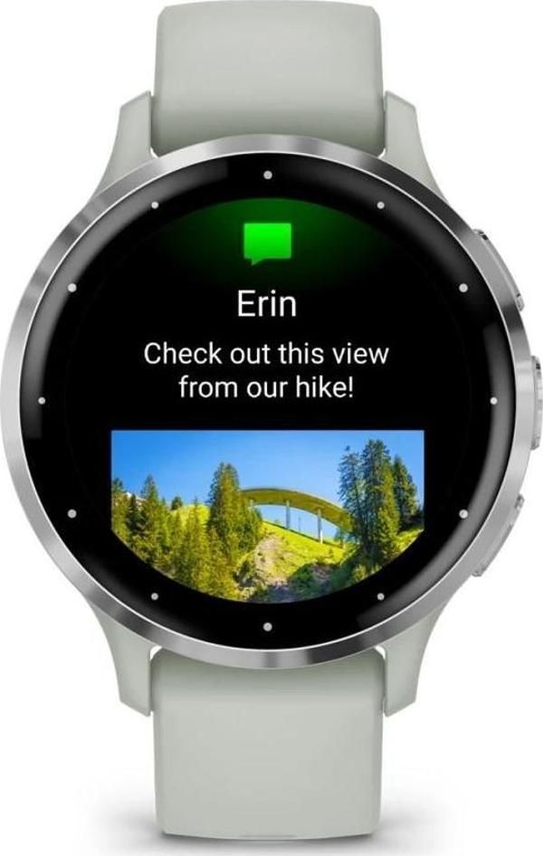 Garmin Venu 3S Gümüş | Sage Gri Kayışlı - Image 1