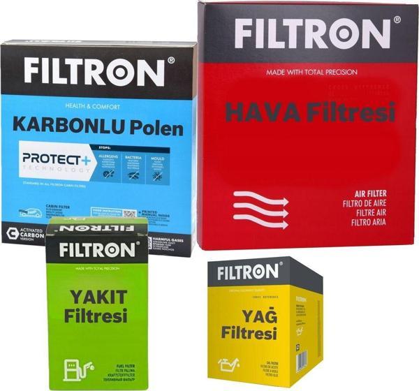 Filtron Skoda Yeti 1.6 Tdi Dizel Filtre Bakım Seti 2012-2015 4Fk Hava-Yağ-Yakıt-Karbonlu Polen - Image 1
