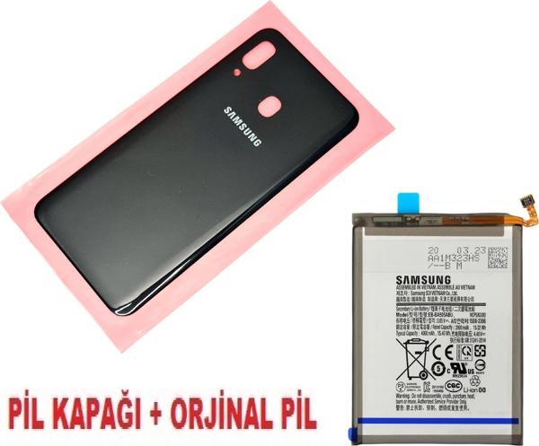 Tkgz Samsung Galaxy A30 A 305 Arka Pil Batarya Kapağı + PİL SİYAH - Image 1