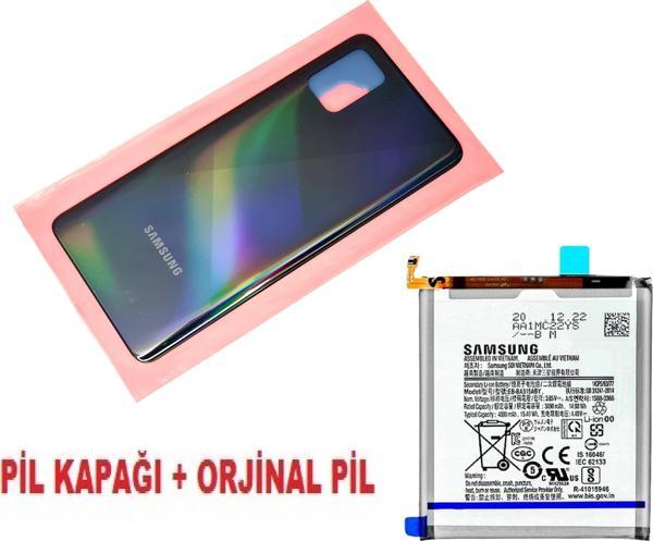 Tkgz Samsung Galaxy A51 A515 Arka Pil Batarya Kapağı + PİL SİYAH - Image 1