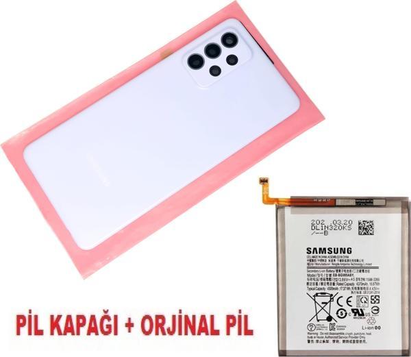 Tkgz Samsung Galaxy A52 A525 Arka Pil Batarya Kapağı + PİL (Kamera Lensli) MAVİ - Image 1