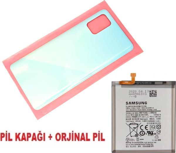 Tkgz Samsung Galaxy A71 A715 Arka Pil Batarya Kapağı + PİL MAVİ - Image 1