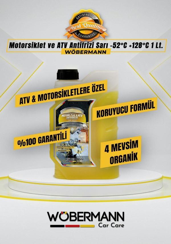 Wöbermann Motorsiklet Ve Atv Antifrizi Sarı 4 Mevsim Organik G13 -52°C +128°C 1 Lt. - Image 1
