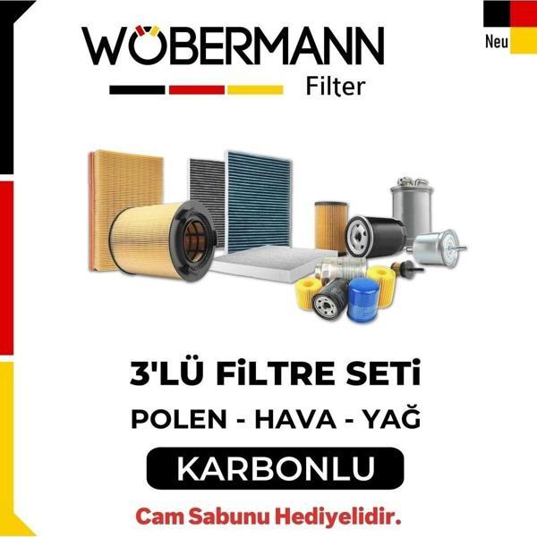 Wöbermann Seat Leon 1.6 Filtre Bakım Seti 2006-2012 3Lü Karbonlu - Image 1
