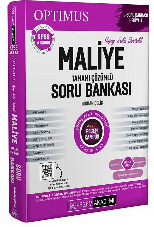 KPSS A Grubu Optimus Maliye Tamamı Çözümlü Soru Bankası - Pegem Akademi Yayıncılık - Image 1