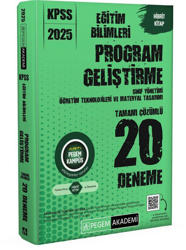 2025 KPSS Eğitim Bilimleri Program Geliştirme Tamamı Çözümlü 20 Deneme - Pegem Akademi Yayıncılık - Image 1