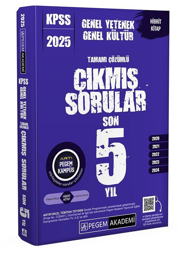 2025 KPSS Genel Yetenek Genel Kültür Tamamı Çözümlü Çıkmış Sorular Son 5 Yıl - Pegem Akademi Yayıncılık - Image 1