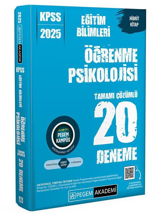 2025 KPSS Eğitim Bilimleri Öğrenme Psikolojisi Tamamı Çözümlü 20 Deneme - Pegem Akademi Yayıncılık - Image 1