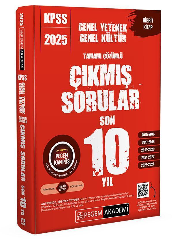 2025 KPSS Genel Yetenek Genel Kültür Tamamı Çözümlü Çıkmış Sorular Son 10 Yıl - Pegem Akademi Yayıncılık - Image 1