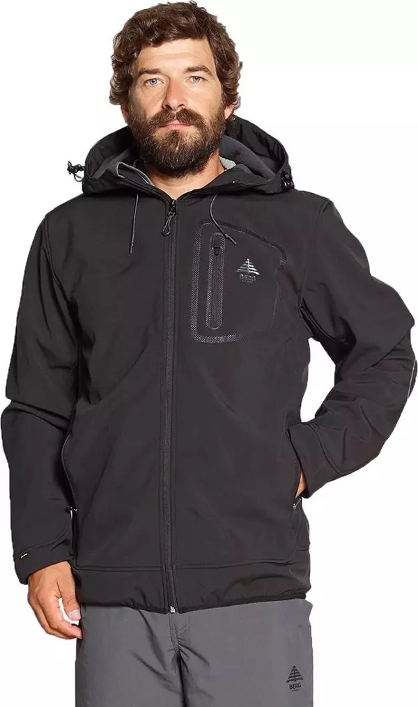 Berg Yukon Erkek Softshell Ceket-SİYAH - Image 1